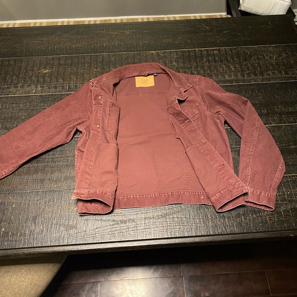 GAP Burgundy Denim Jacket (Corduroy Texture) - Picture 3 of 4